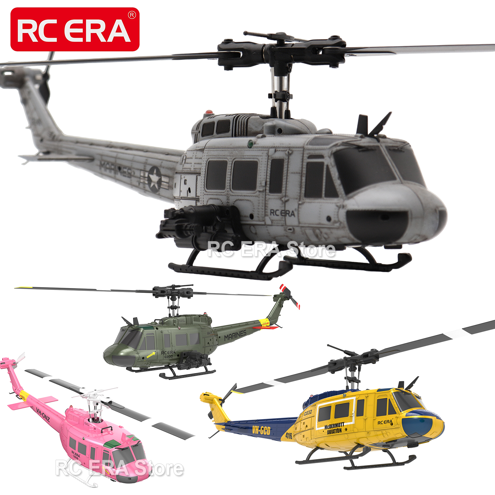 Rc Helicopter Hobby Grade - RC ERA C032 UH1 Huey Weathered