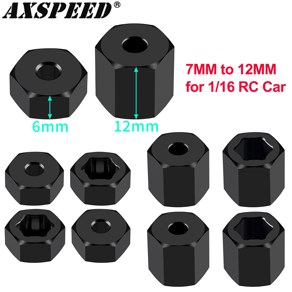 AXSPEED 4Pcs Aluminum 7mm to 1 - Wheel Hex Adapter 评论和价格
