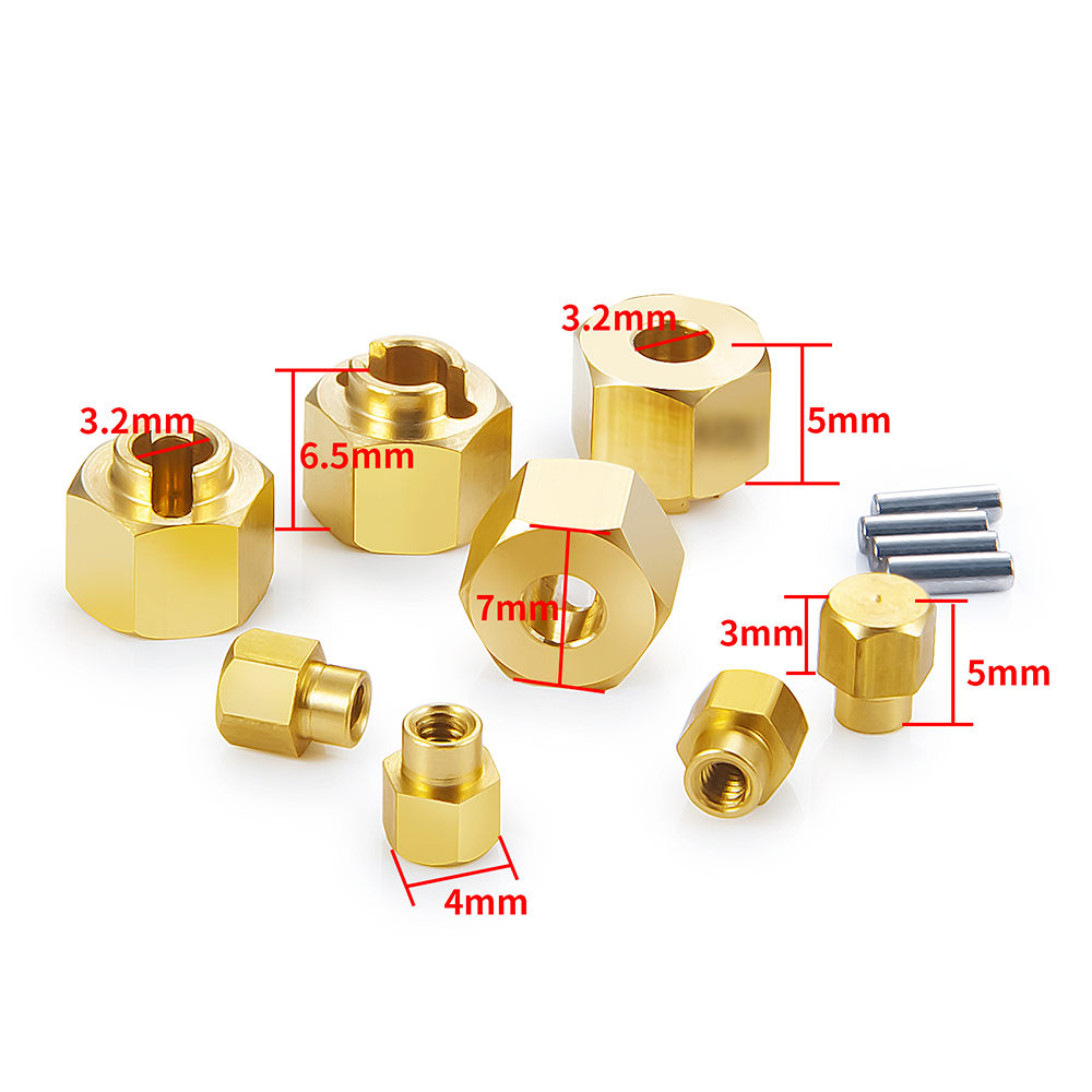 AXSPEED 4PCS Brass Wheel Hex A - Wheel Hex Adapter 评论和价格