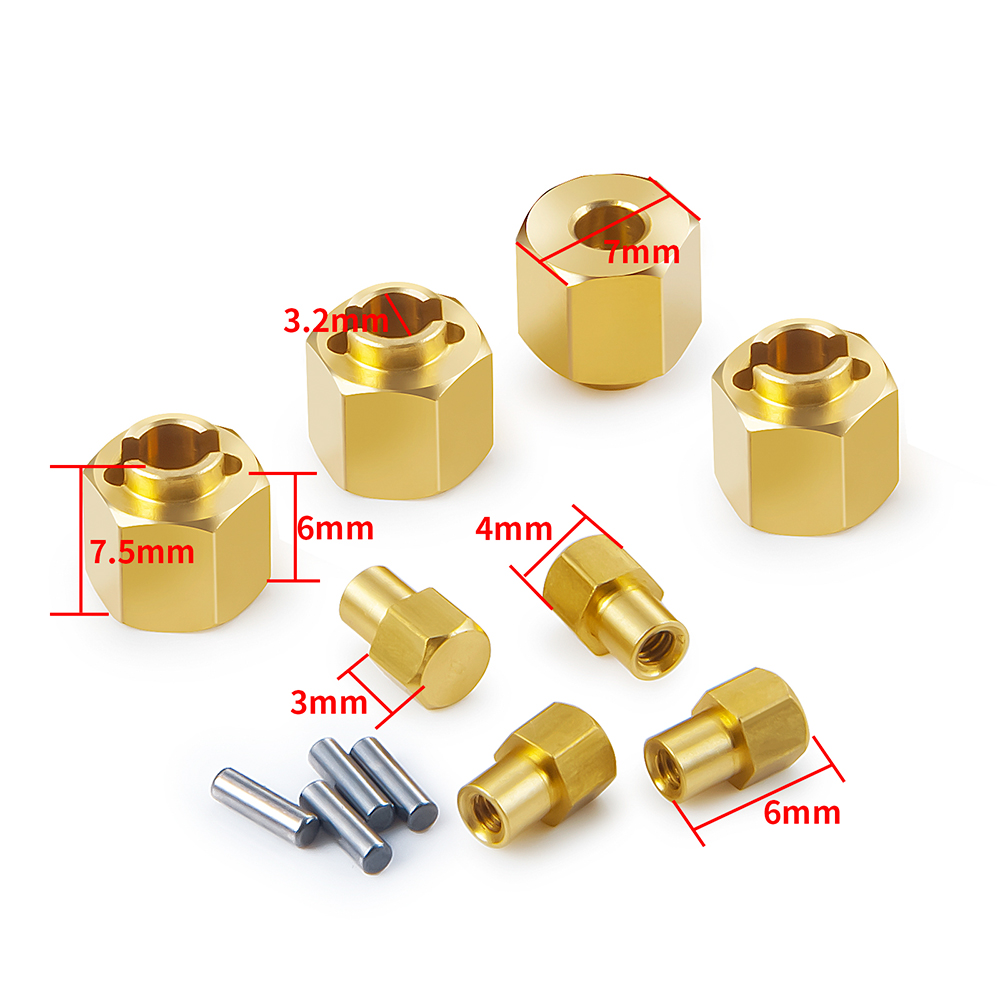 AXSPEED 4PCS Brass Wheel Hex A - Wheel Hex Adapter 评论和价格