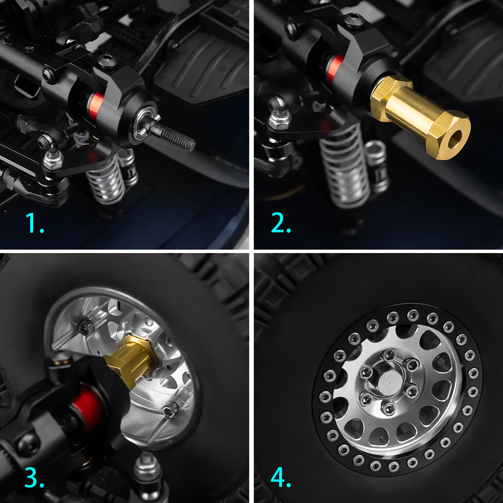 AXSPEED Brass 12/15/17/20/25mm - Wheel Hex Adapter 评论和价格
