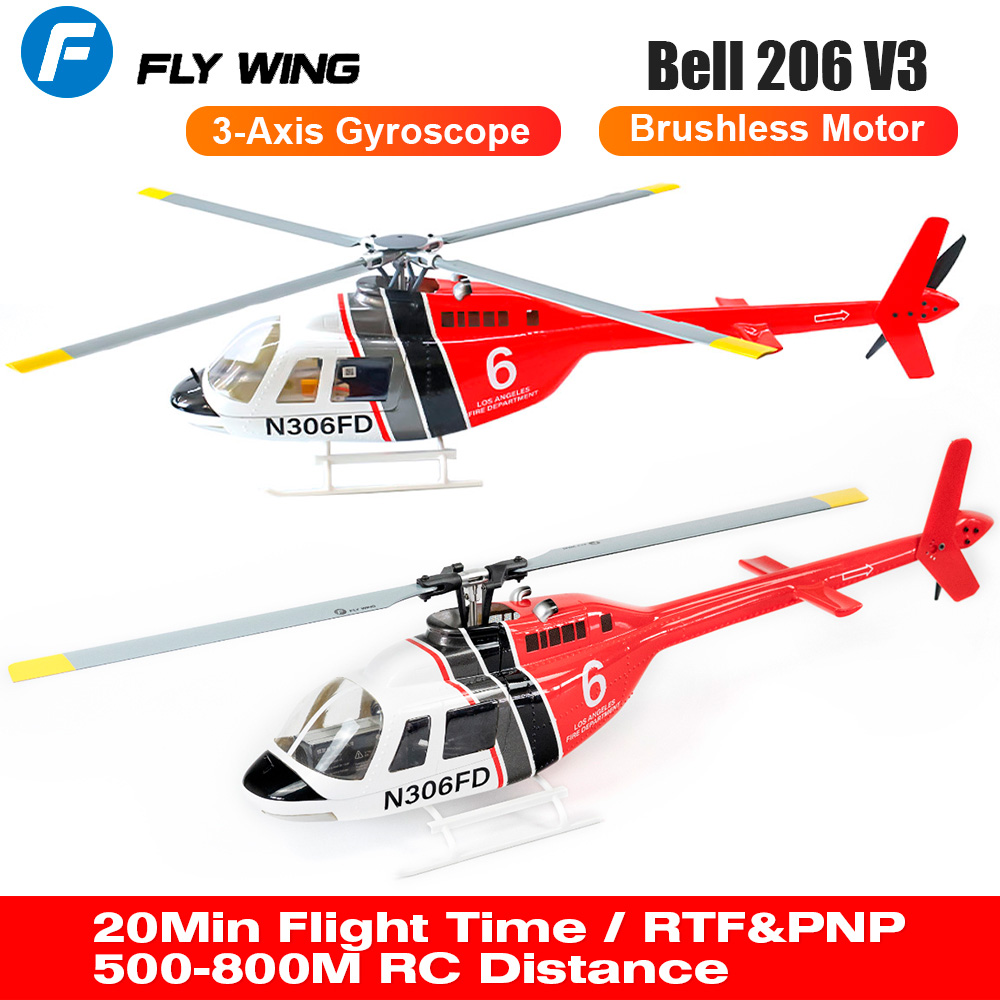 FLY WING Bell 206 V3 RC Helico - Rc Helicopter Hobby Grade 评论和价格