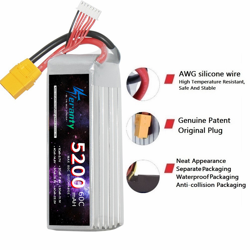 TERANTY 6S 5200mAh Lipo Batter - Rc Hobby Factory 评论和价格