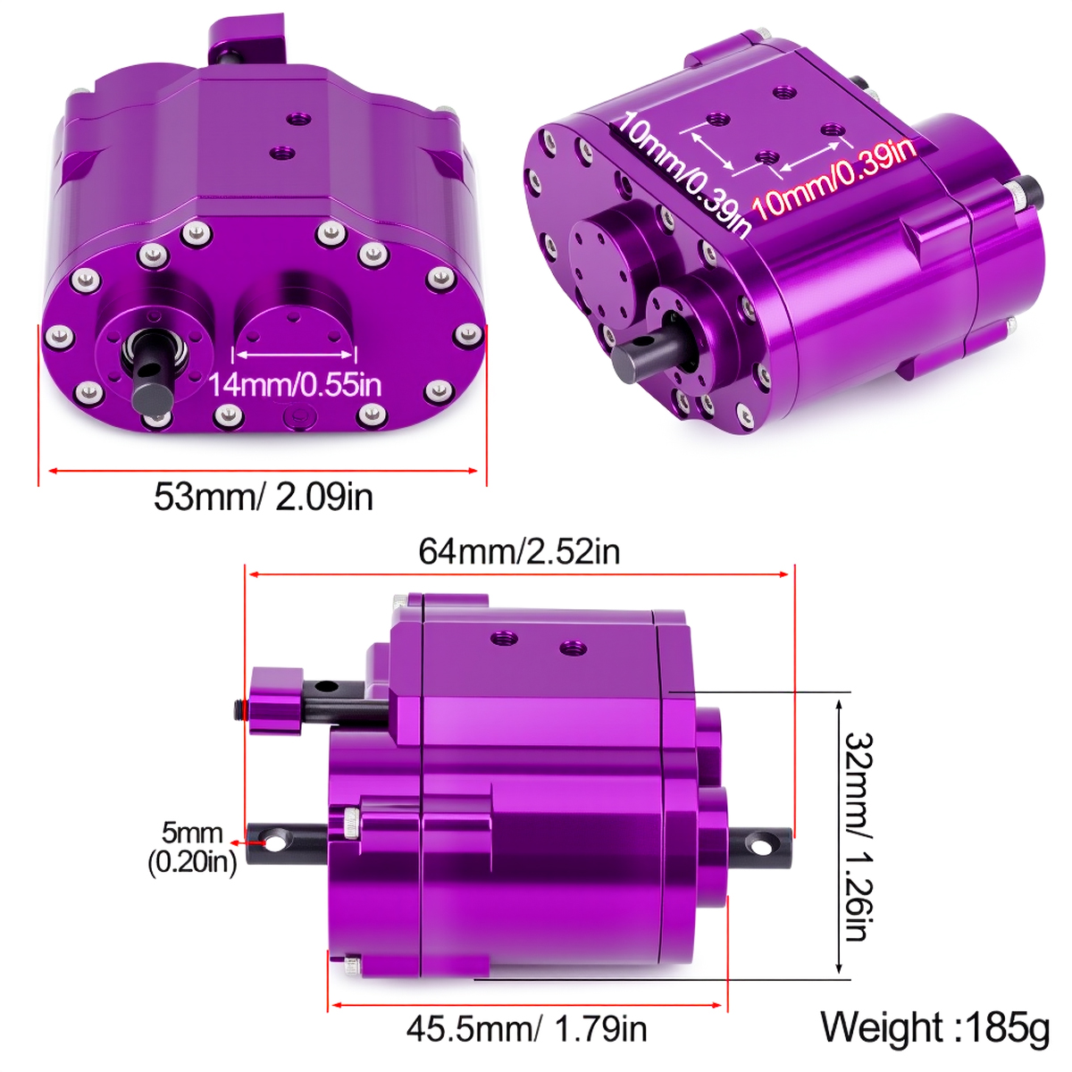 Metal 2-Speed 48P Transfer Cas - Rc Hobby Factory 评论和价格
