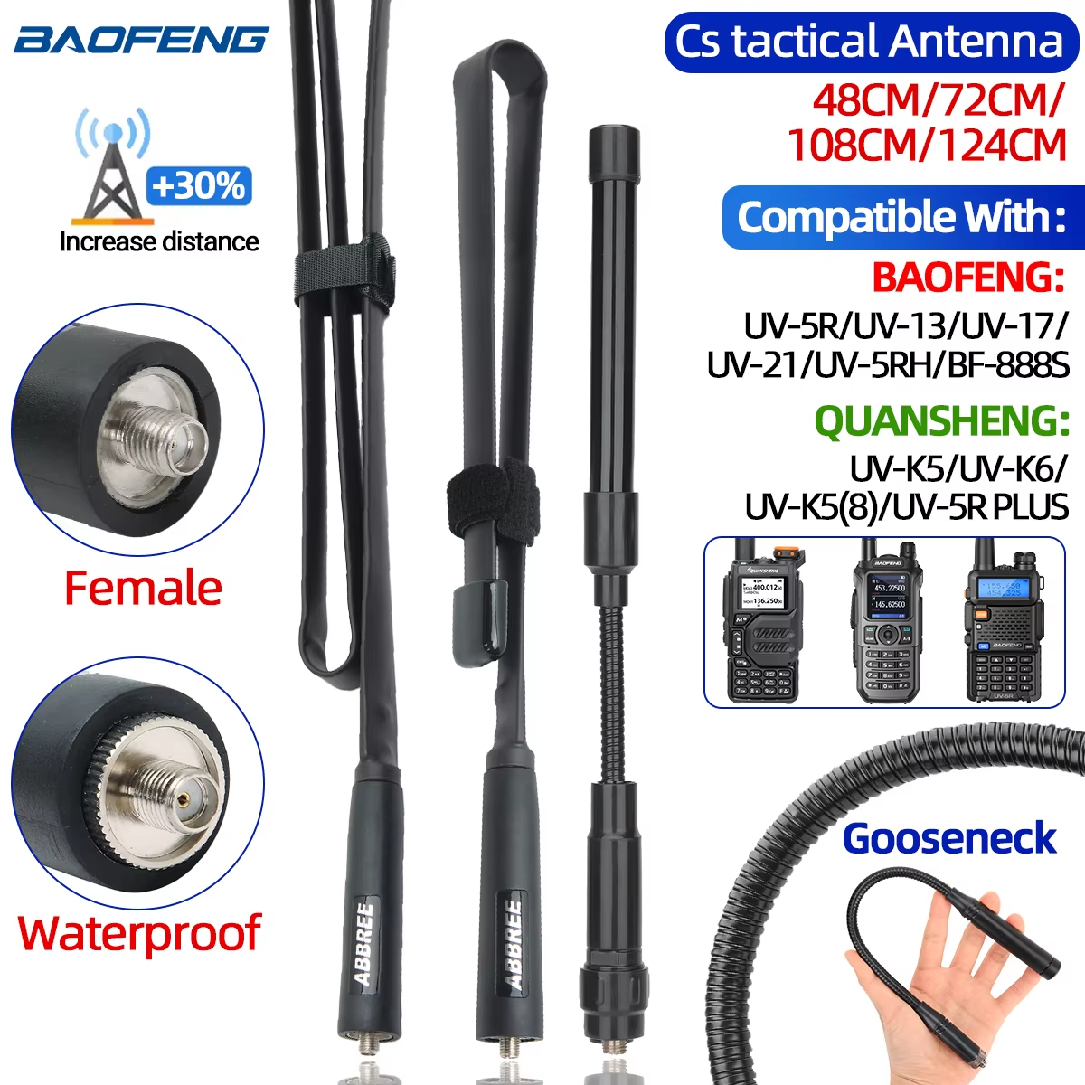 ABBREE CS Tactical Antenna SMA - Rc Drift Car Brushless 评论和价格