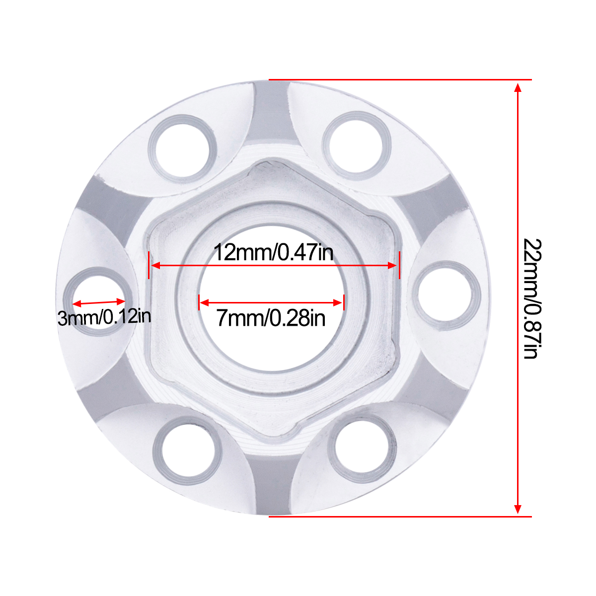 Aluminum Wheel Hex Hub 6/9/12/ - Wheel Hex Adapter 评论和价格